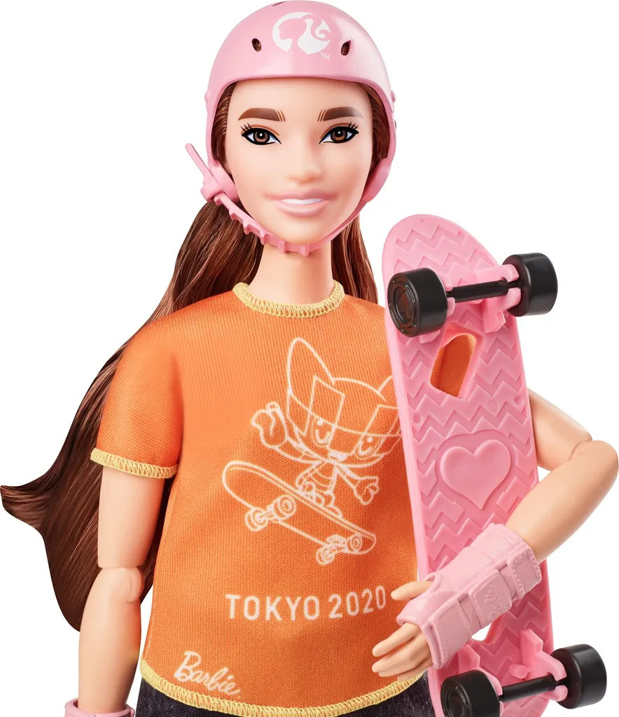 Barbie Berufe Sport Skateboarder Puppe, Geschenk Und Spielzeug Ab 3 Jahren – Bild 4
