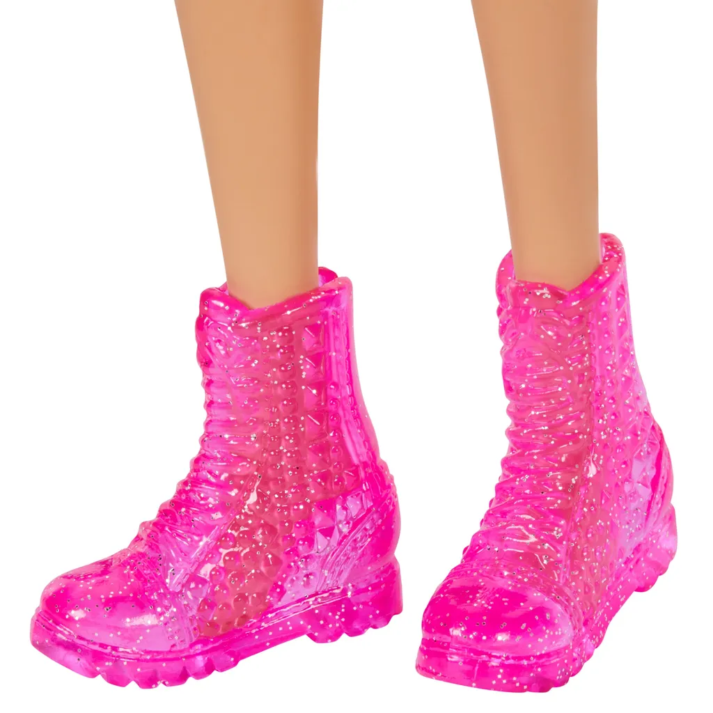 Barbie Fashionistas Puppe Im Rockigen T-Shirt Und Rock, Anziehpuppe – Bild 5