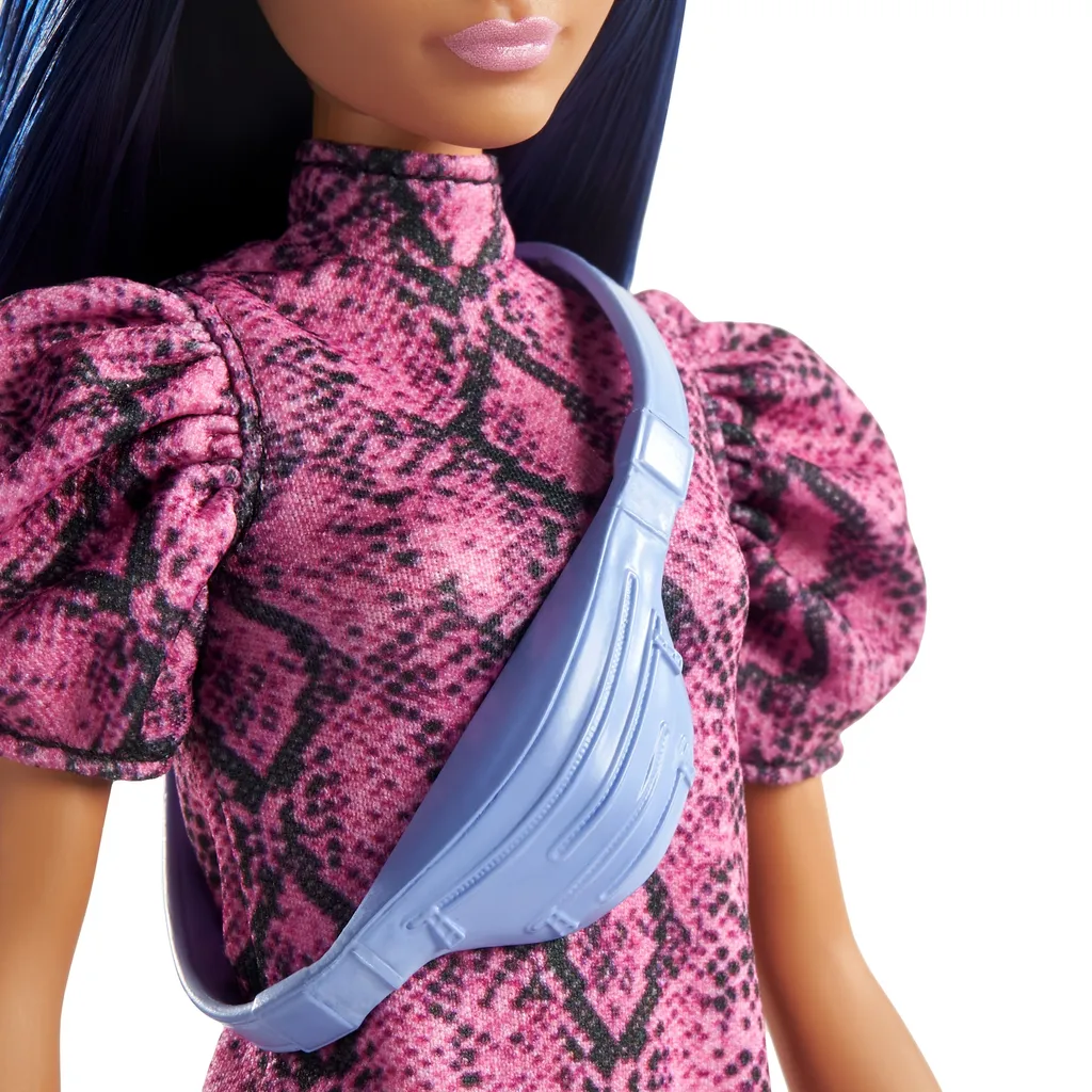 Barbie Fashionistas Puppe Im Schlangenmuster Kleid, Anziehpuppe, Modepuppe – Bild 6
