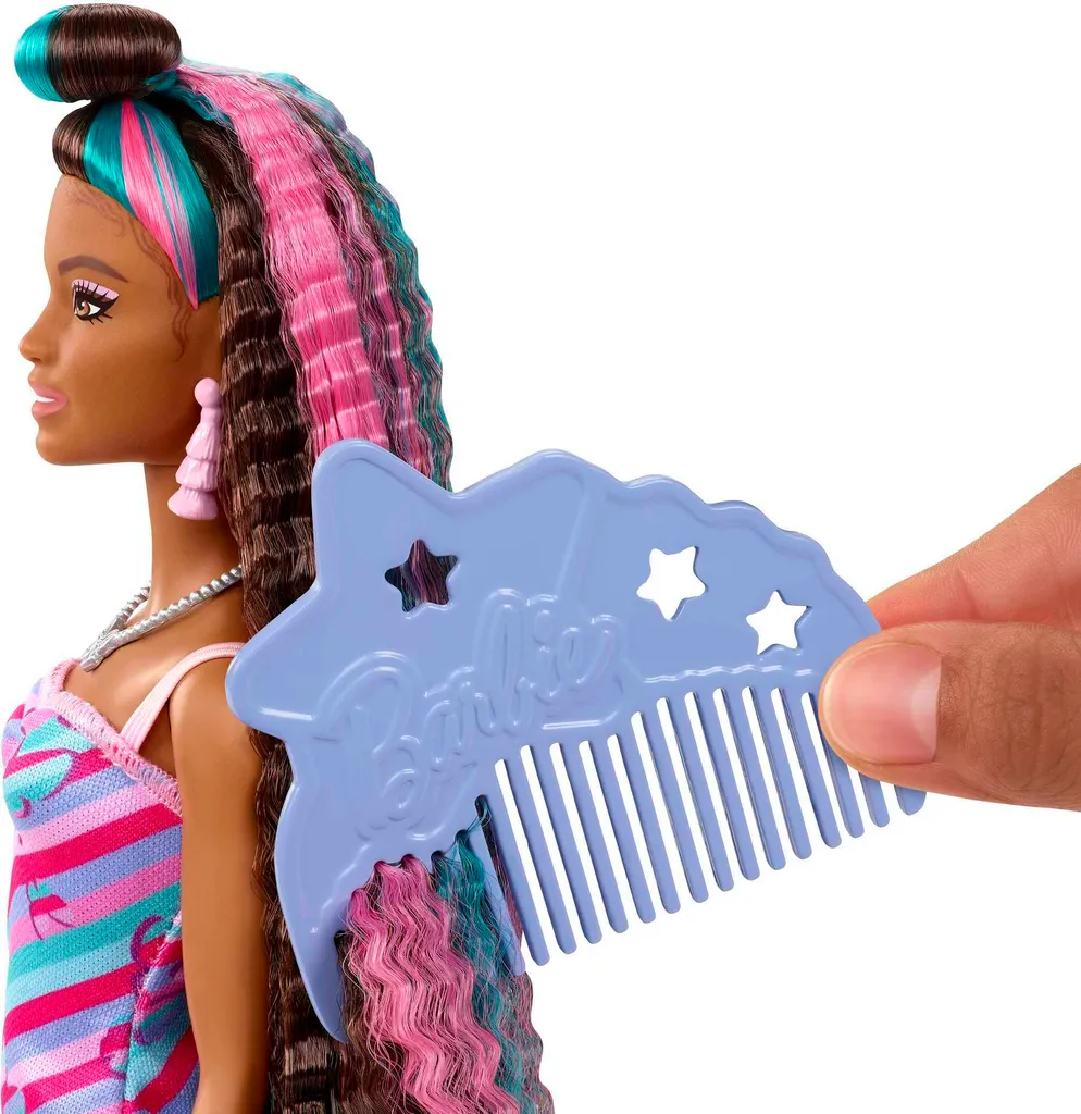 Barbie Totally Hair Puppe Im Schmetterlingslook, 21,6 Cm Lange Haare, 15 Zubehörteile, Ab 3 Jahren – Bild 3