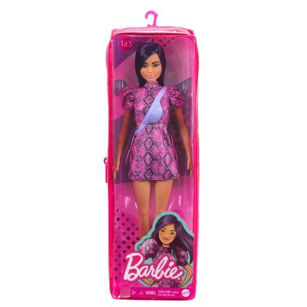Barbie Fashionistas Puppe Im Schlangenmuster Kleid, Anziehpuppe, Modepuppe – Bild 8