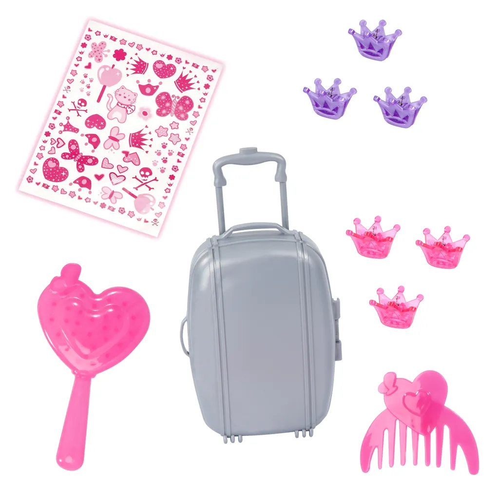 Bayer Design - Charlene Interactive Puppe Mit Haaren Und Zubehör, Sprechend, Grau, Rosa – Bild 2