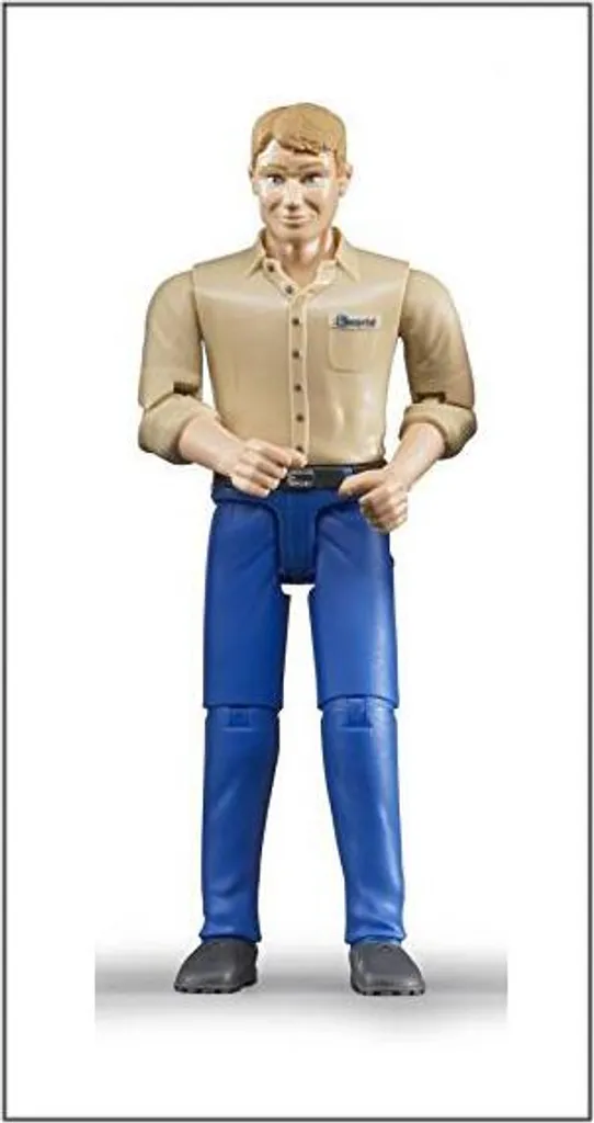 Bruder 60006 Bworld - Mann, Blond Mit Blauer Hose