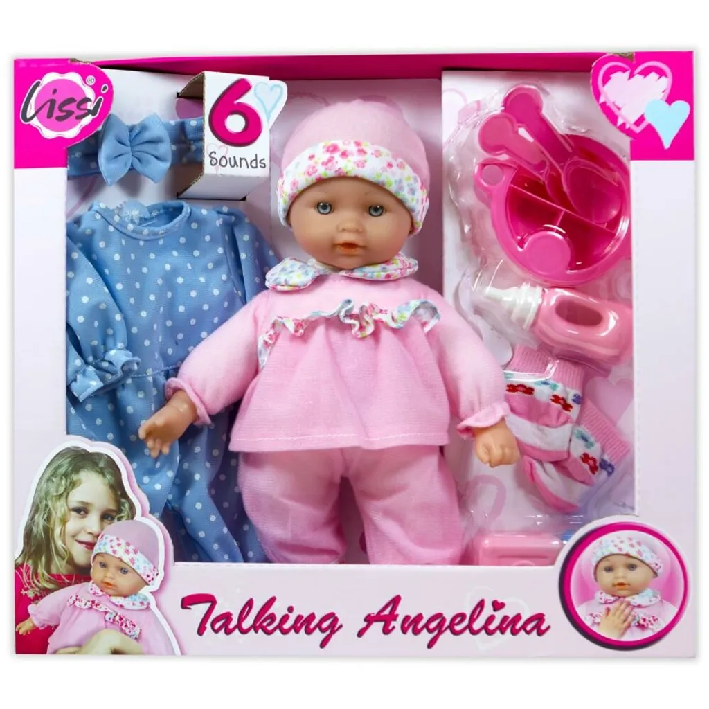 Lissi Magic Baby Puppe Mit Sprache Hellhäutig Inkl. Kleidung Und Zubehör 28cm Neu – Bild 2