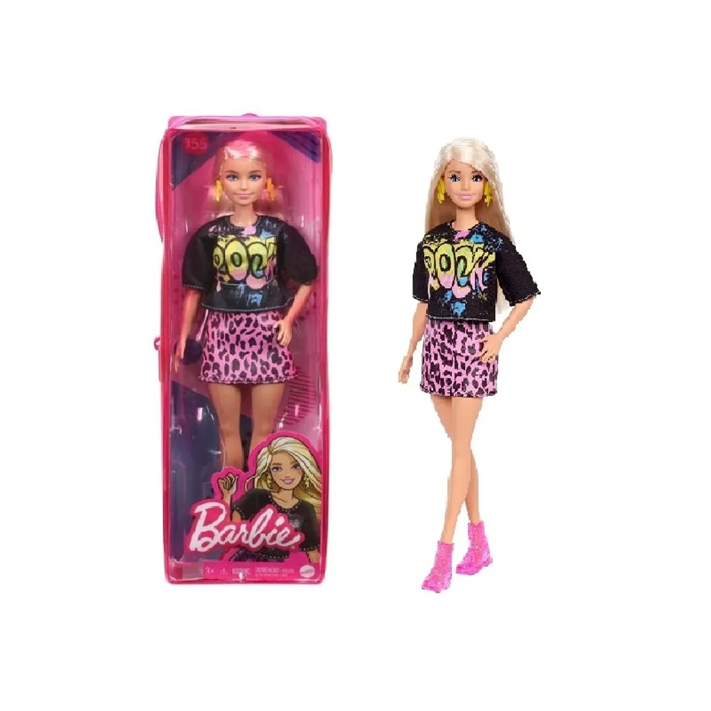 Barbie Fashionistas Puppe Im Rockigen T-Shirt Und Rock, Anziehpuppe – Bild 11