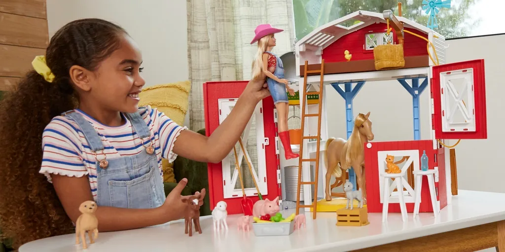 Barbie Spaß Auf Dem Bauernhof Scheunen-Spielset Mit Tieren Und Zubehör – Bild 5