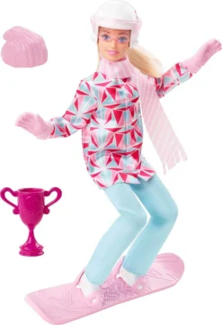 Barbie Snowboarderin Puppe, Barbie Set Inkl. Zubehör