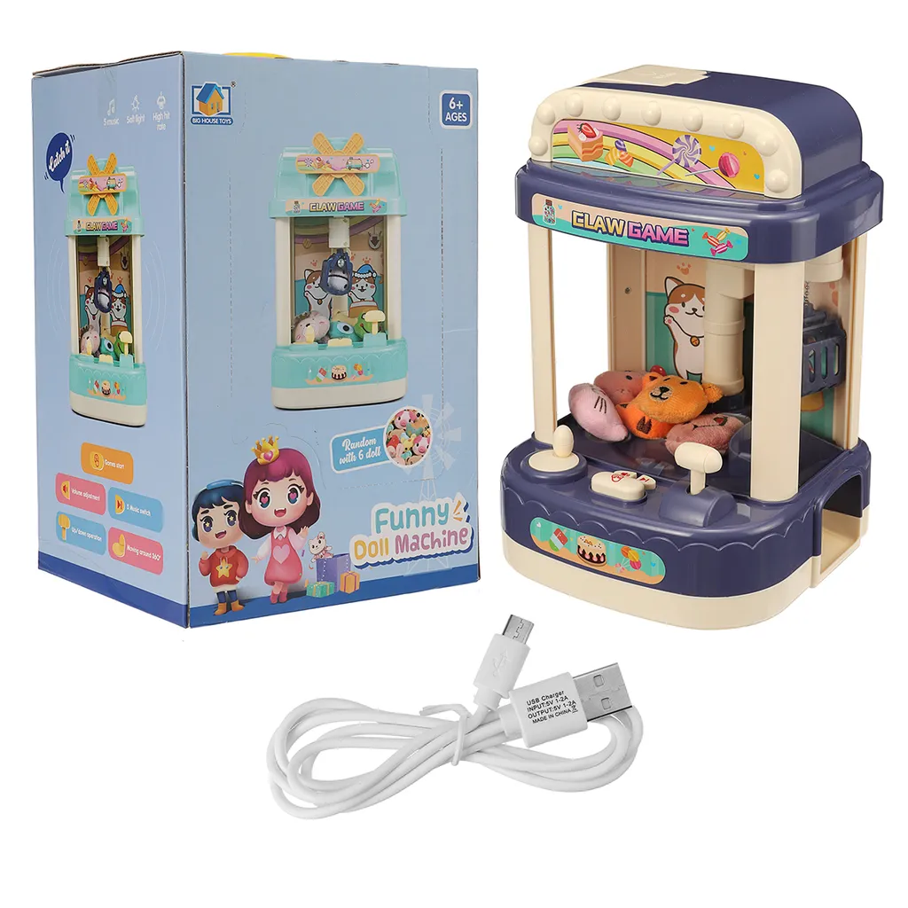 Kimbosmart Mini Puppenmaschine Klauenmaschine Grabber Klauen Maschine Mit Musik Licht DIY Spielzeug Kinder â Bild 9