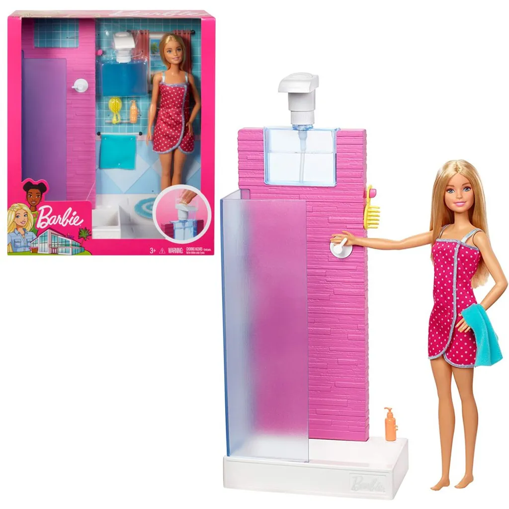 MATTEL Barbie Deluxe-Set Möbel Dusche Und Puppe – Bild 9