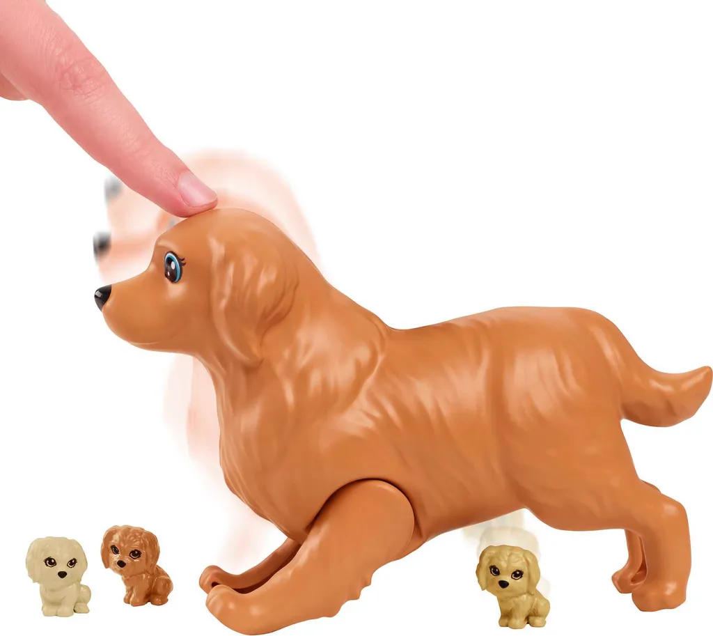 Barbie Puppe (blond) Mit Hund & Welpen, Set Inkl. Zubehör – Bild 4