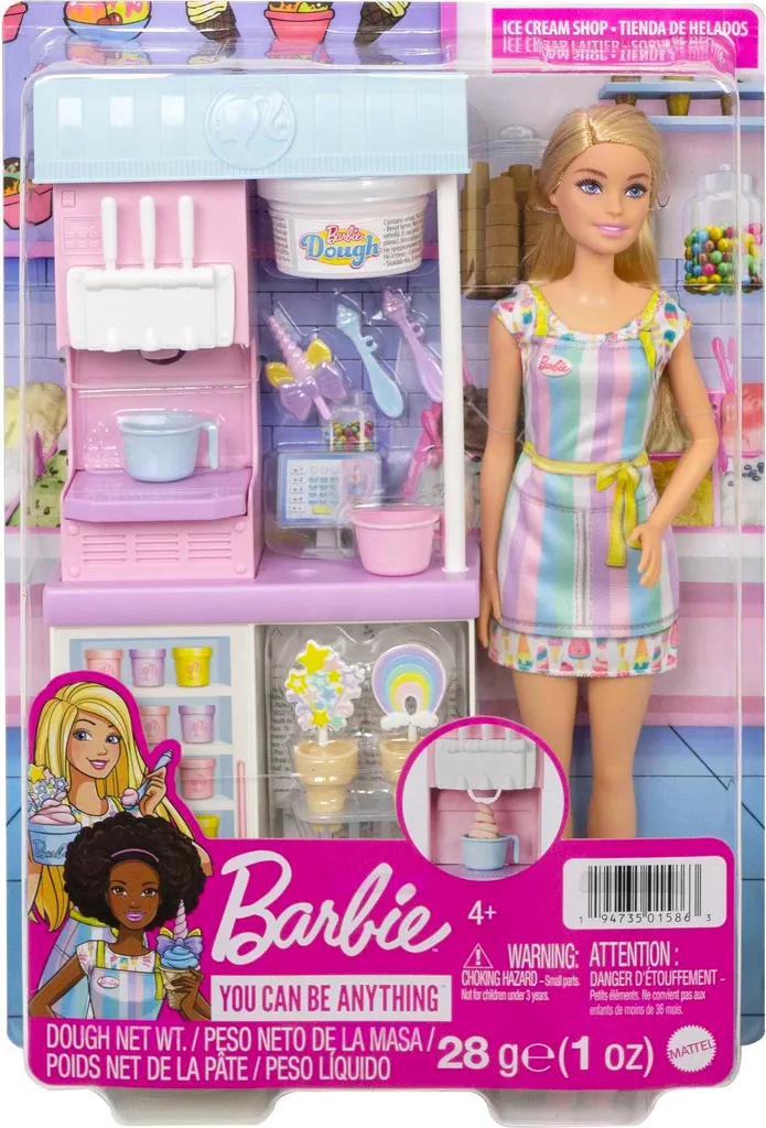 Barbie Eisdiele Mit Puppe (blond), Barbie Set Inkl. Zubehör, Anziehpuppe – Bild 6