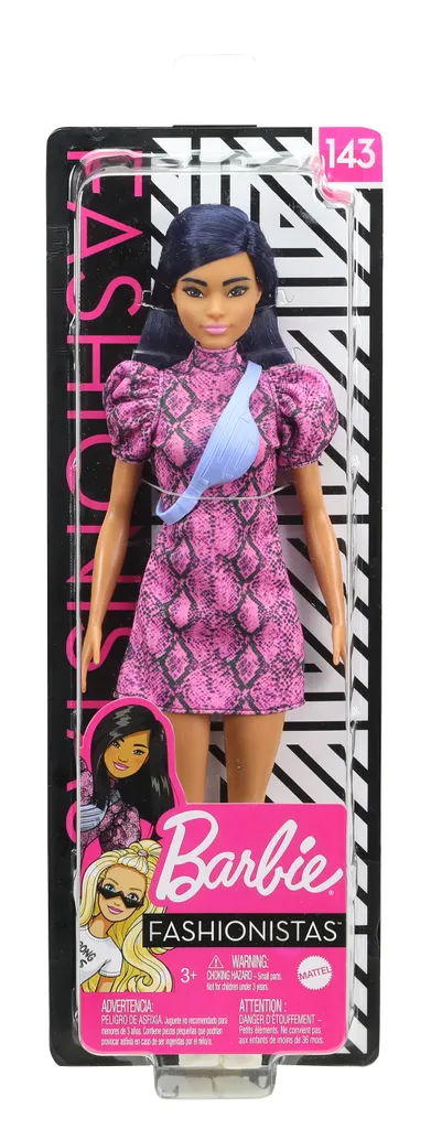 Barbie Fashionistas Puppe Im Schlangenmuster Kleid, Anziehpuppe, Modepuppe – Bild 7