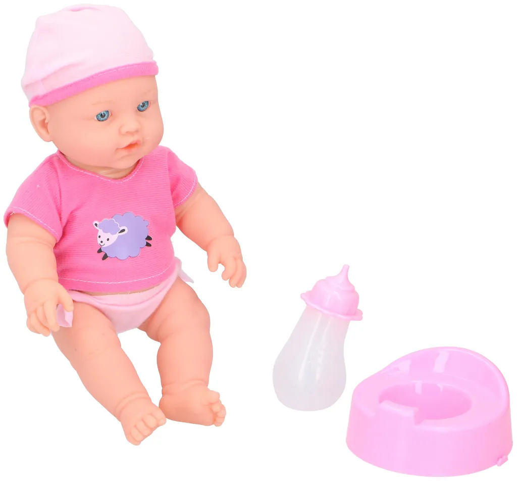 My Baby & Me Baby Puppe - Mit Flasche Und Töpfchen - Pipi-Puppe - Polyester - Rosa