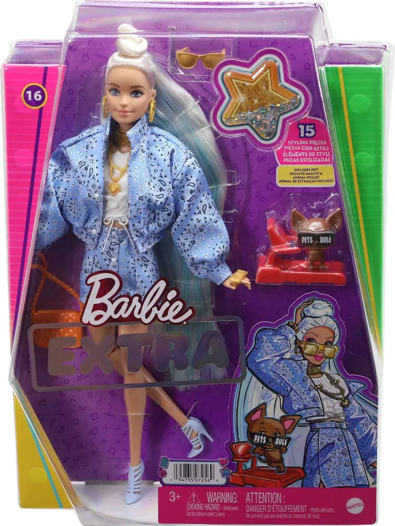Barbie Extra Puppe Mit Hellblauem Rock & Jacke (blond) – Bild 6