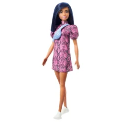 Barbie Fashionistas Puppe Im Schlangenmuster Kleid, Anziehpuppe, Modepuppe