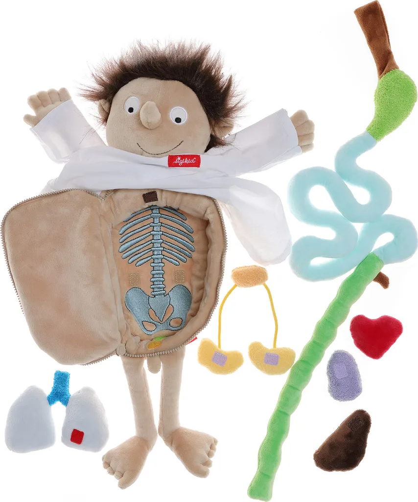 Sigikid Lernpuppe Erwin Der Kleine Patient Mehrfarbig 44cm, 38322 – Bild 8