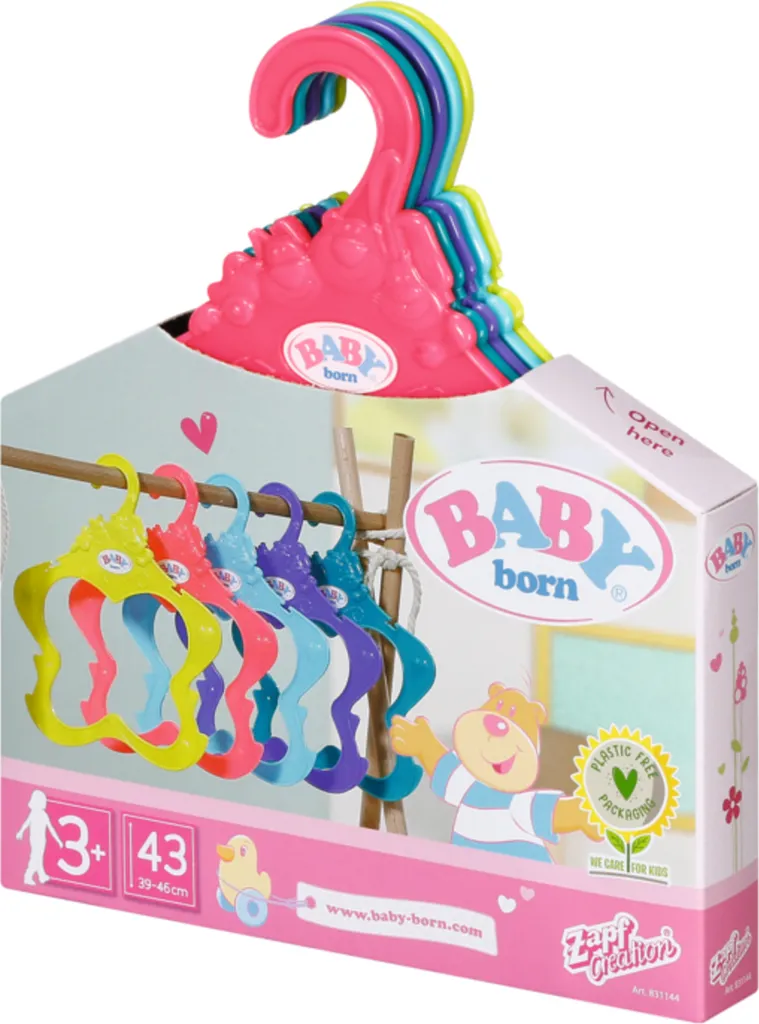 Zapf Creation Baby Born Farbenfrohe Kleiderbügel 5er Pack 43cm – Bild 8