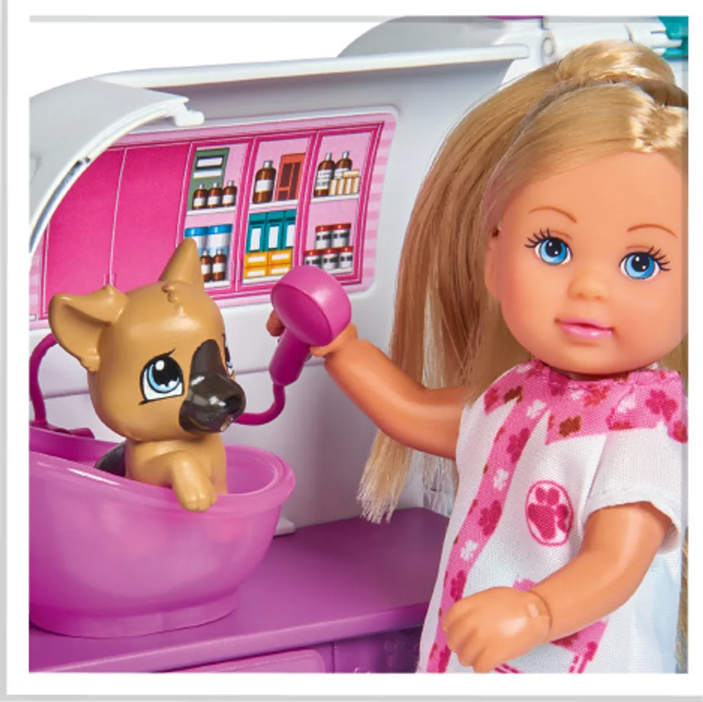 SIMBA TOYs Simba Spielset Evi Love 2-in-1 Tier-Mobil 12 Cm Weiß – Bild 16