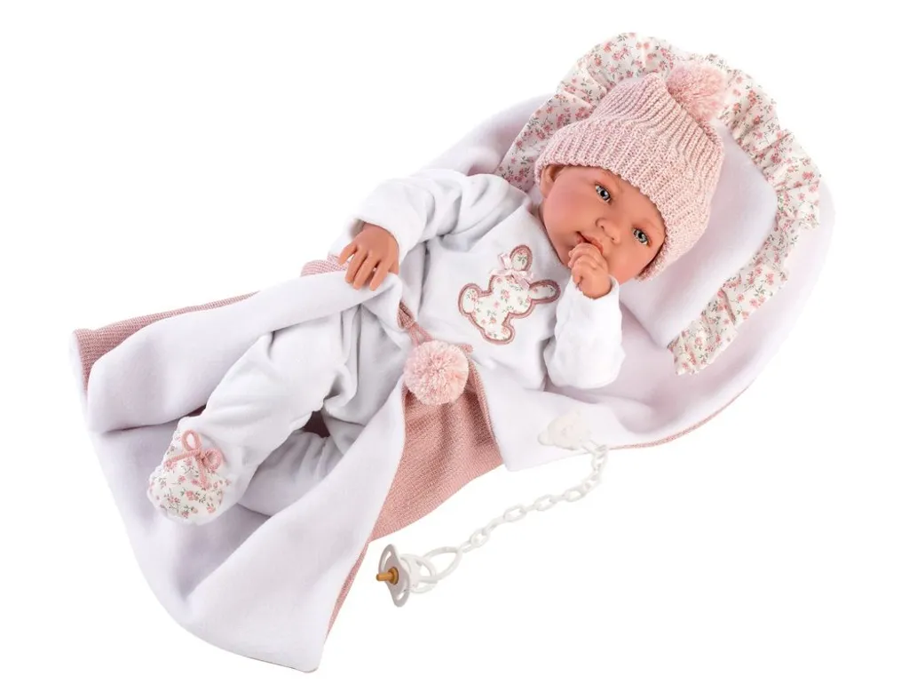 M. Llorens Mädchen Babypuppe Mit Stimme, 44 Cm Stoffkörper Puppe