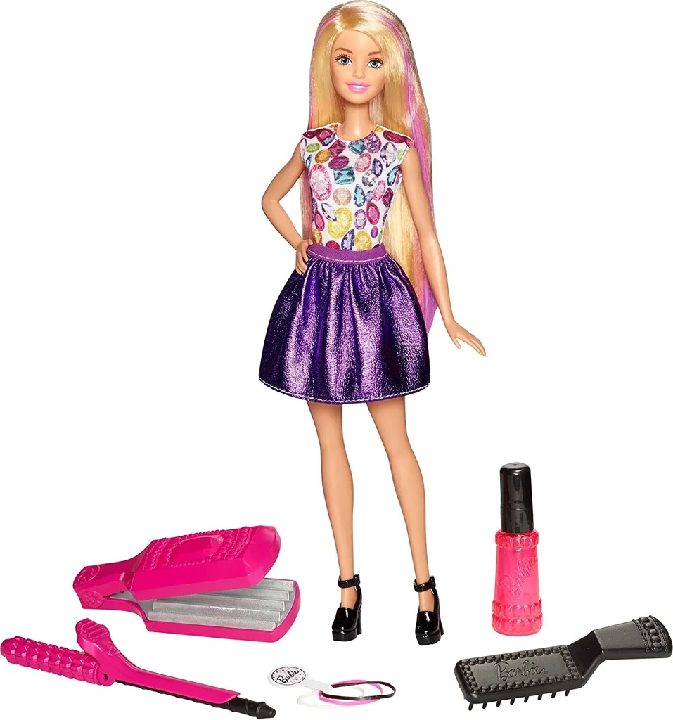 MATTEL Barbie Wellen- Und Lockenspaß Puppe. DWK49