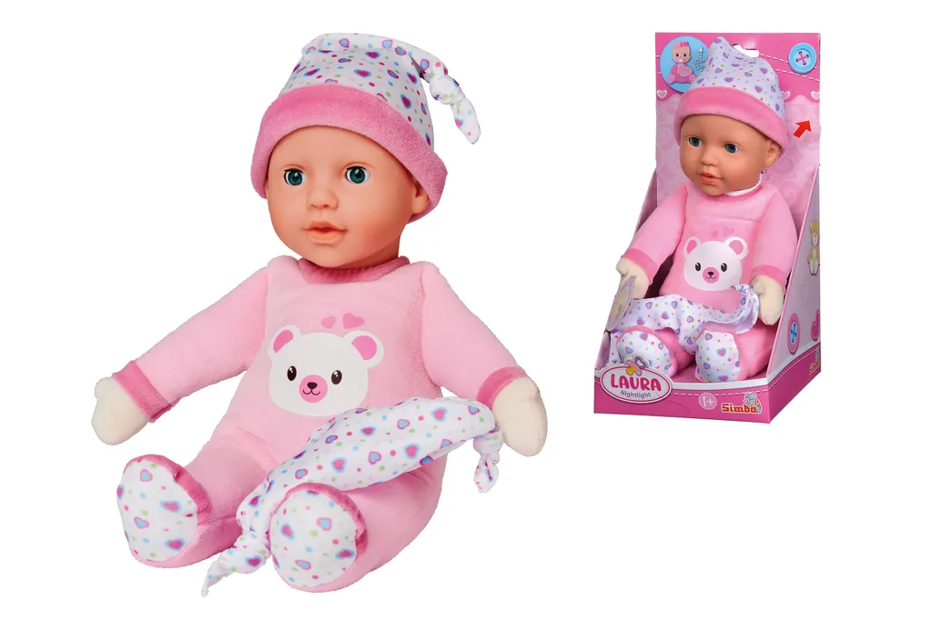 SIMBA TOYs Simba 105140002 - Laura Nachtlicht, Weichkörperpuppe Mit Licht Und Melodie – Bild 2