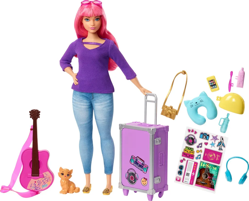 Barbie Travel Puppe (pink) Und Zubehör – Bild 3