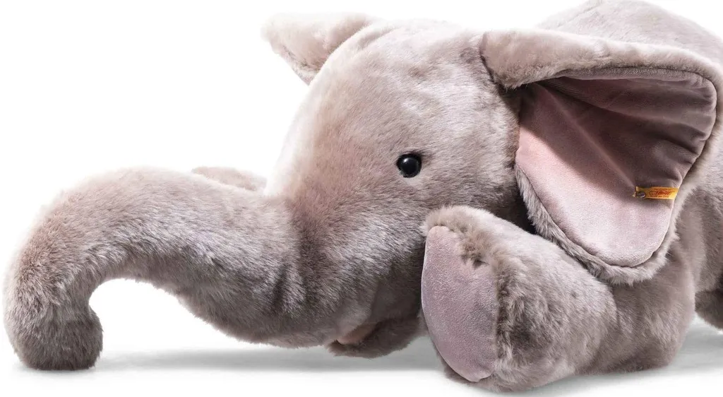 Steiff Trampili Elefant 85 Grau Liegend 064890 – Bild 3