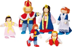 Goki 51797 Biegepuppen Königsfamilie, Mehrfarbig, 6-teilig (1 Set)
