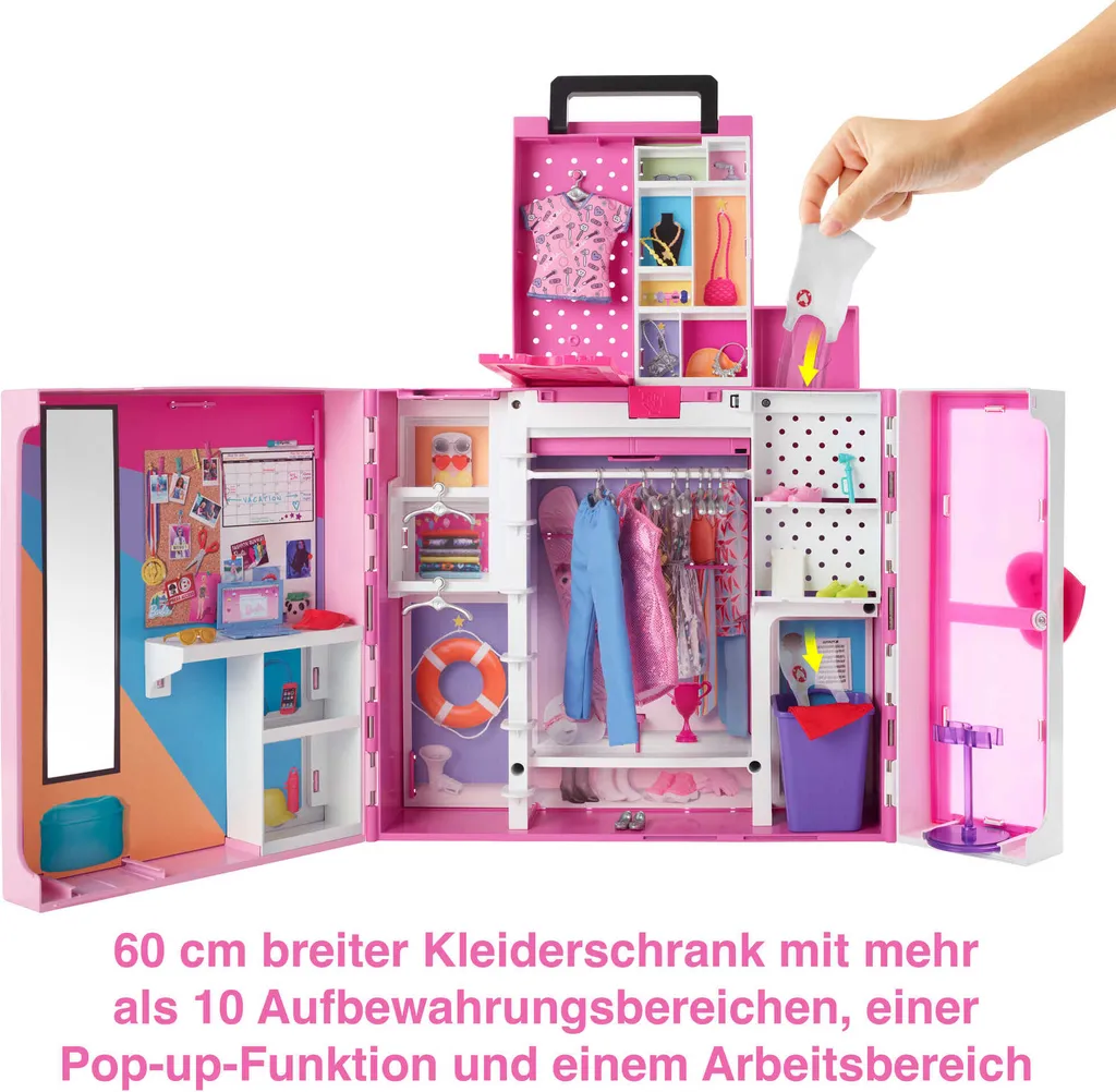 Barbie Traum-Kleiderschrank Mit Puppe (blond), Zubehör & Kleidung – Bild 3