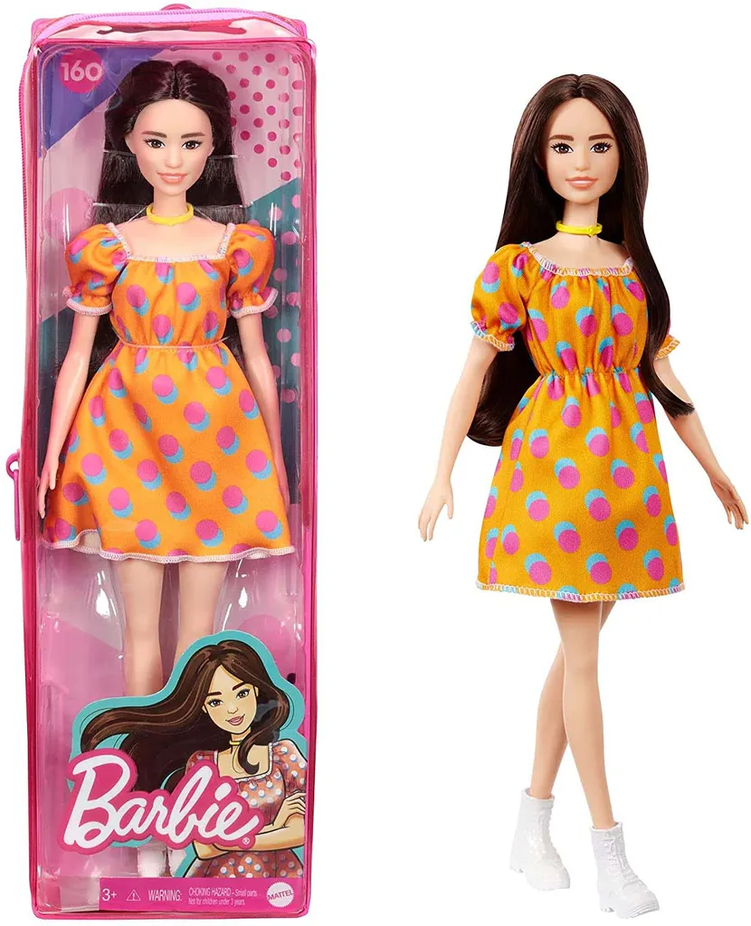 Barbie Fashionistas Puppe Im Schulterfreien Polka-Dot Kleid – Bild 9