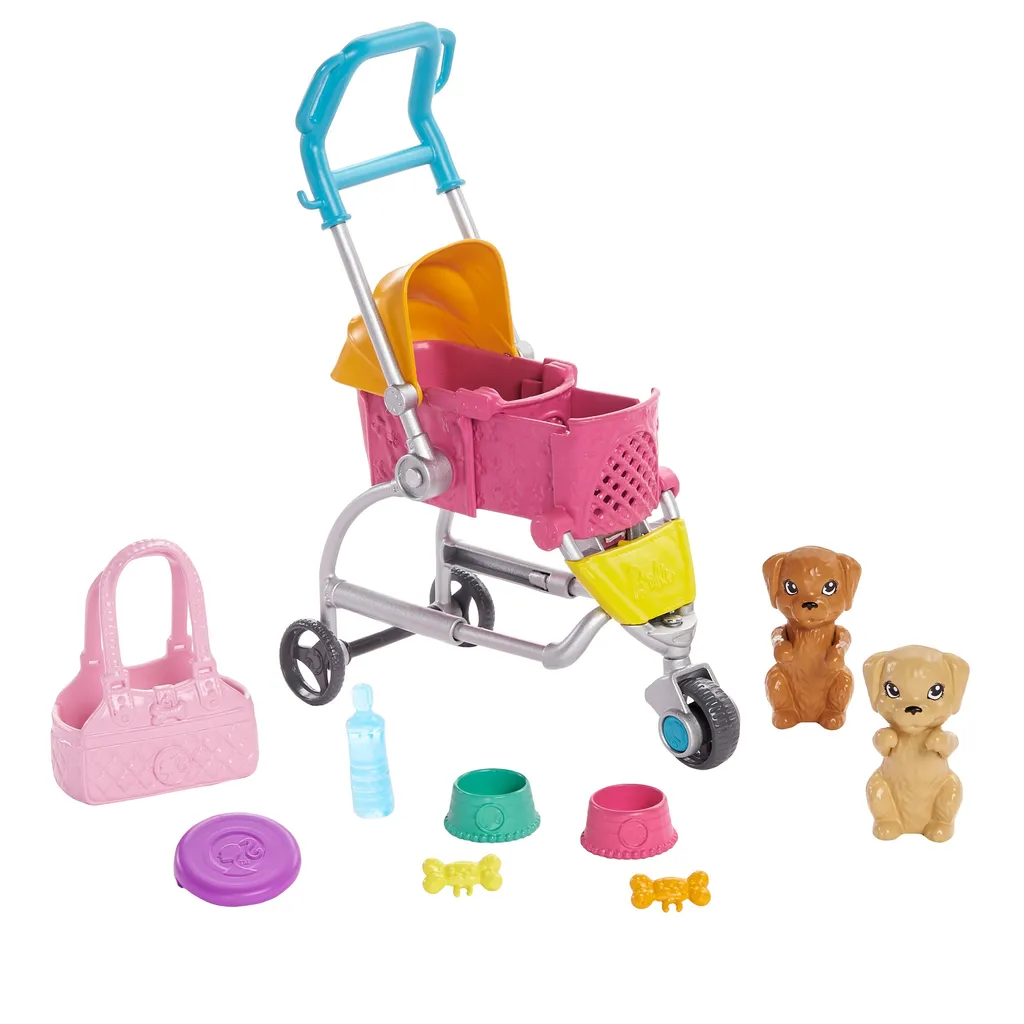 Barbie Hunde-Buggy Spielset Mit Puppe (brünett), Anziehpuppe, Modepuppe – Bild 3