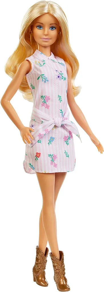 Barbie Fashionistas Puppe Im Blumenkleid & Cowboystiefeln – Bild 8