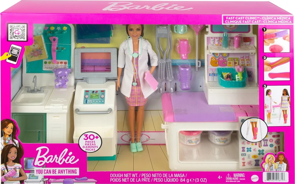 Barbie Krankenstation Set Mit Puppe (Brünett), Anziehpuppe Inkl. Zubehör – Bild 6