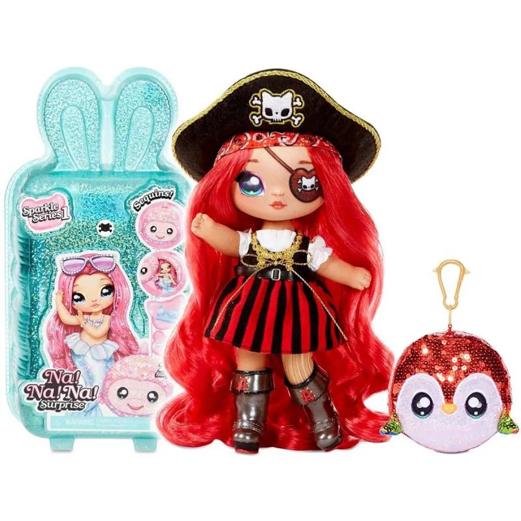 MGA Entertainment Na! Na! Na! Surprise 2-in-1 Pom Doll- Becky Buckaneer For Sidekick, Mini-Puppe, Weiblich, 5 Jahr(e), MĂ€dchen, 190 Mm, Mehrfarbig