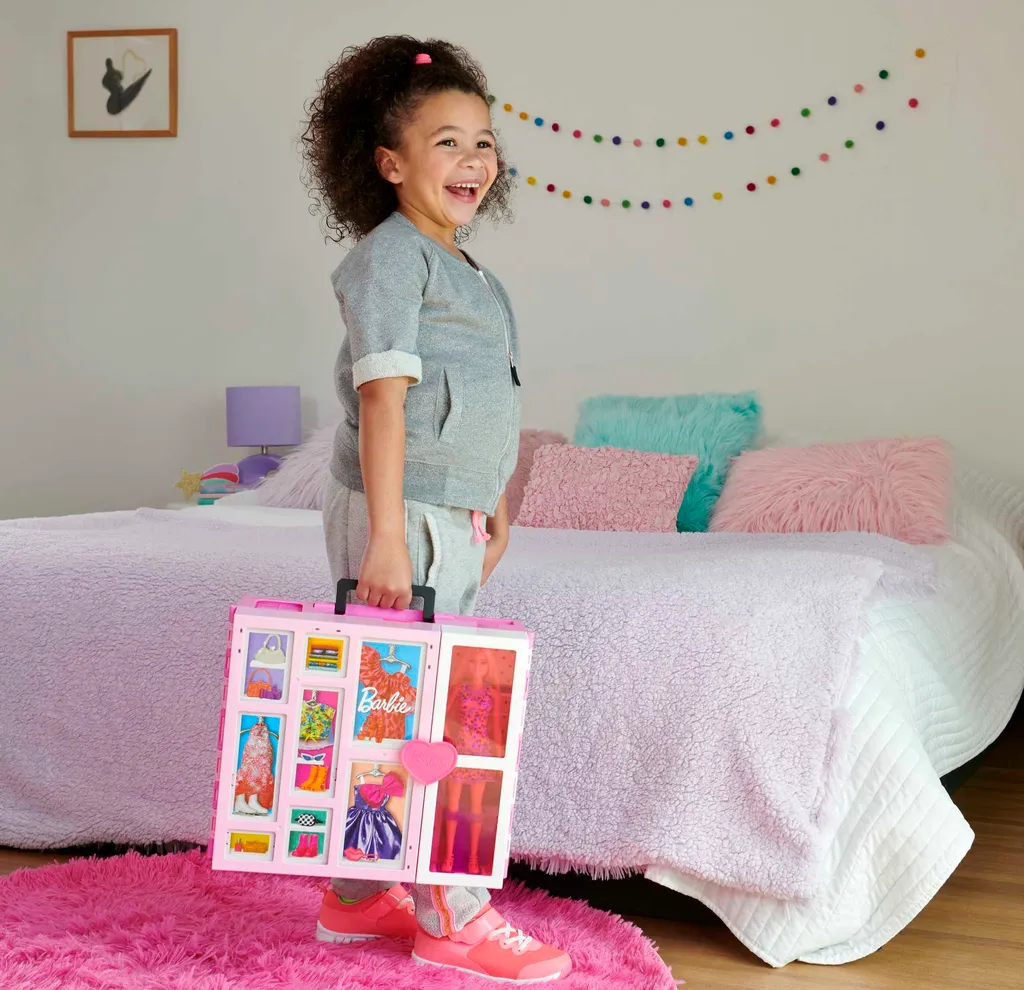 Barbie Traum-Kleiderschrank Mit Puppe (blond), Zubehör & Kleidung – Bild 2