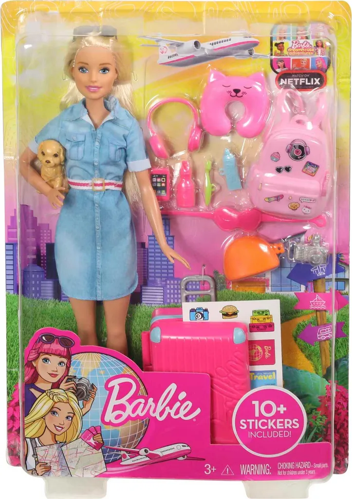 Barbie Reise Puppe (blond) Mit Zubehör, Anziehpuppe, Modepuppe, Barbie Urlaub – Bild 6