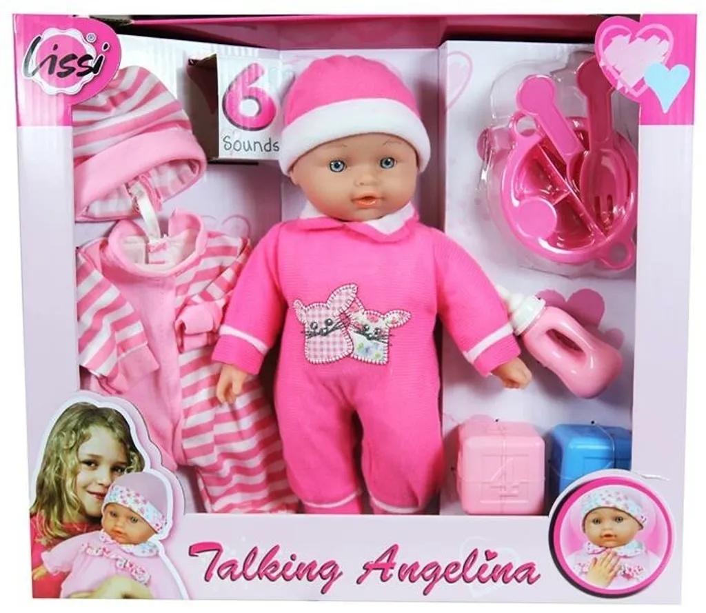 Lissi Magic Baby Puppe Mit Sprache Hellhäutig Inkl. Kleidung Und Zubehör 28cm Neu – Bild 4