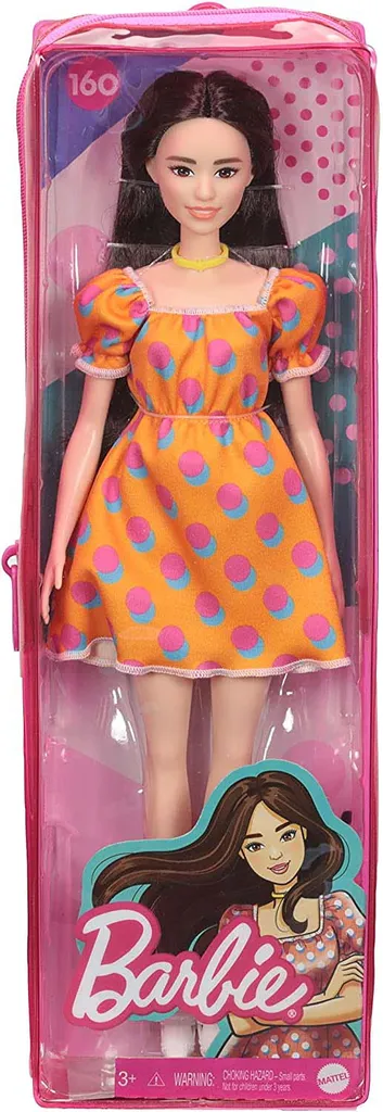 Barbie Fashionistas Puppe Im Schulterfreien Polka-Dot Kleid – Bild 7