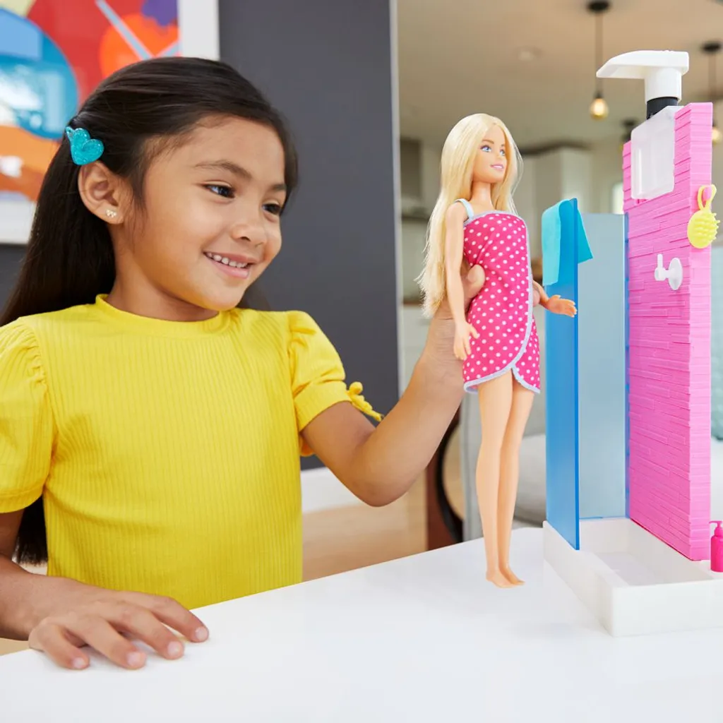 MATTEL Barbie Deluxe-Set Möbel Dusche Und Puppe – Bild 13