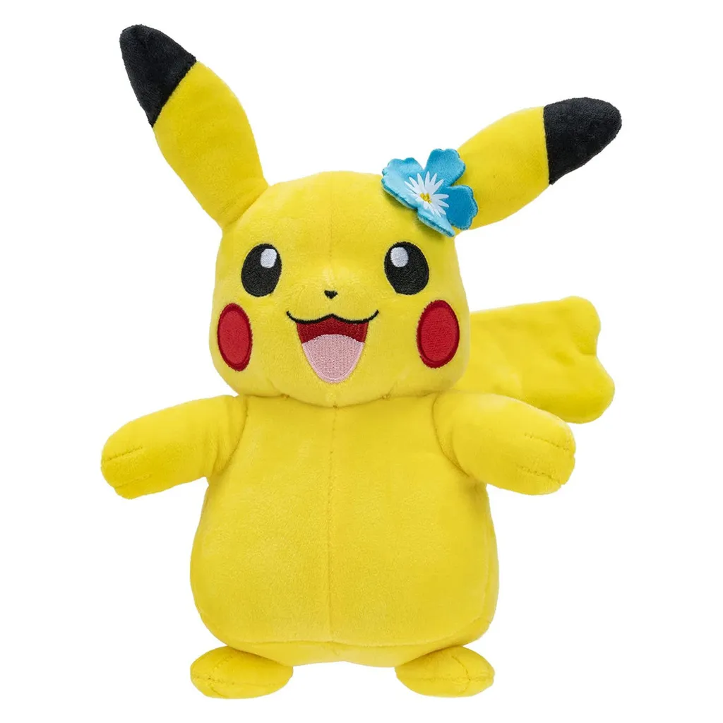 Pokemon - Plüschfigur - Pikachu Mit Blauer Blume (20cm) Kuscheltier Stofftier – Bild 2