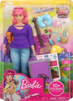 Barbie Travel Puppe (pink) Und Zubehör