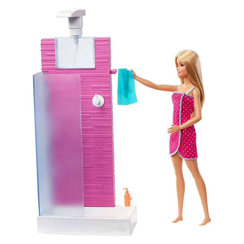 MATTEL Barbie Deluxe-Set Möbel Dusche Und Puppe – Bild 15