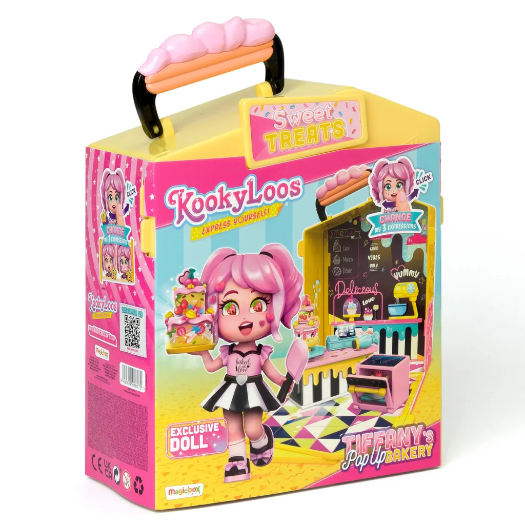 Kookyloos Tiffanys Pop Up Bäckerei Spielset Mini Puppe Spielfigur
