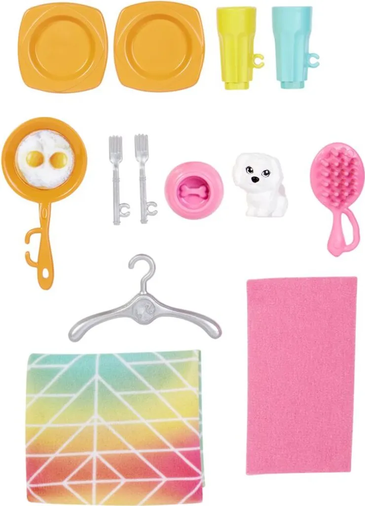 Mattel HCD47 - Barbie - 2-stöckiges Möbliertes Spielhaus Mit Zubehör (ohne Puppen) – Bild 3