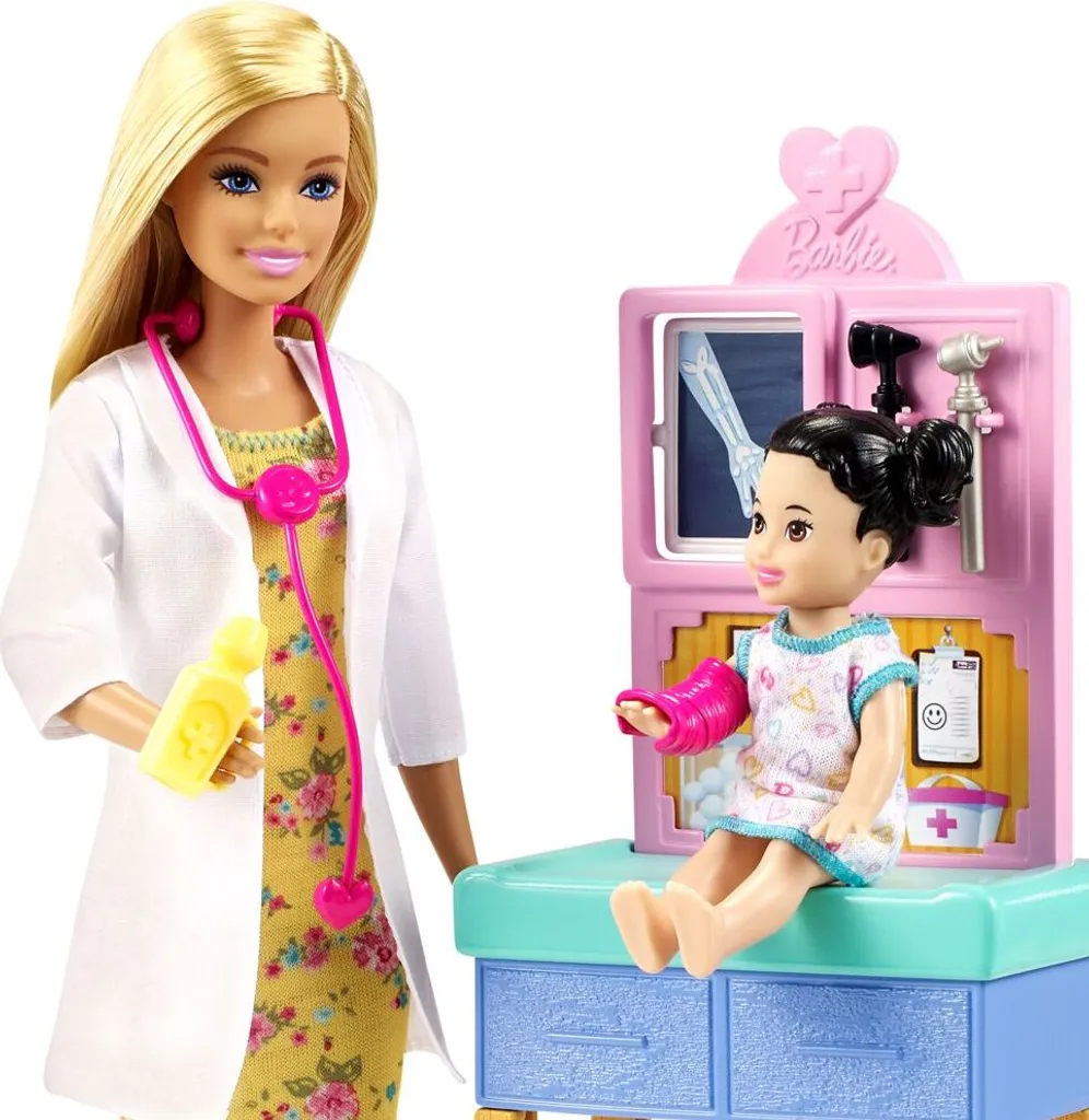 Barbie Kinderärztin Puppe (blond), Spielset Mit Kleinkind – Bild 12