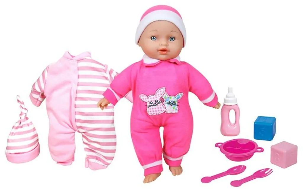 Lissi Magic Baby Puppe Mit Sprache Hellhäutig Inkl. Kleidung Und Zubehör 28cm Neu – Bild 3