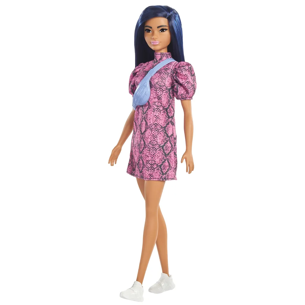 Barbie Fashionistas Puppe Im Schlangenmuster Kleid, Anziehpuppe, Modepuppe – Bild 2