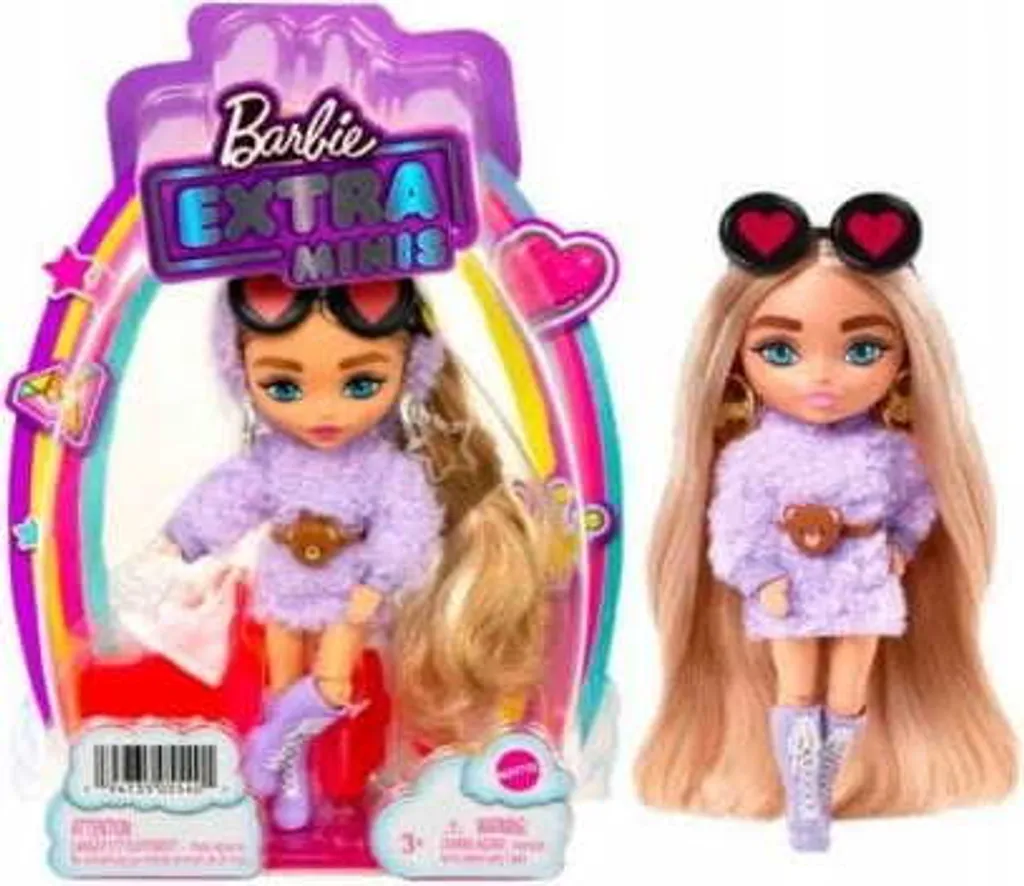 Barbie Extra Mini Puppe (Blonde Pigtails Purple Hoodie) – Bild 10