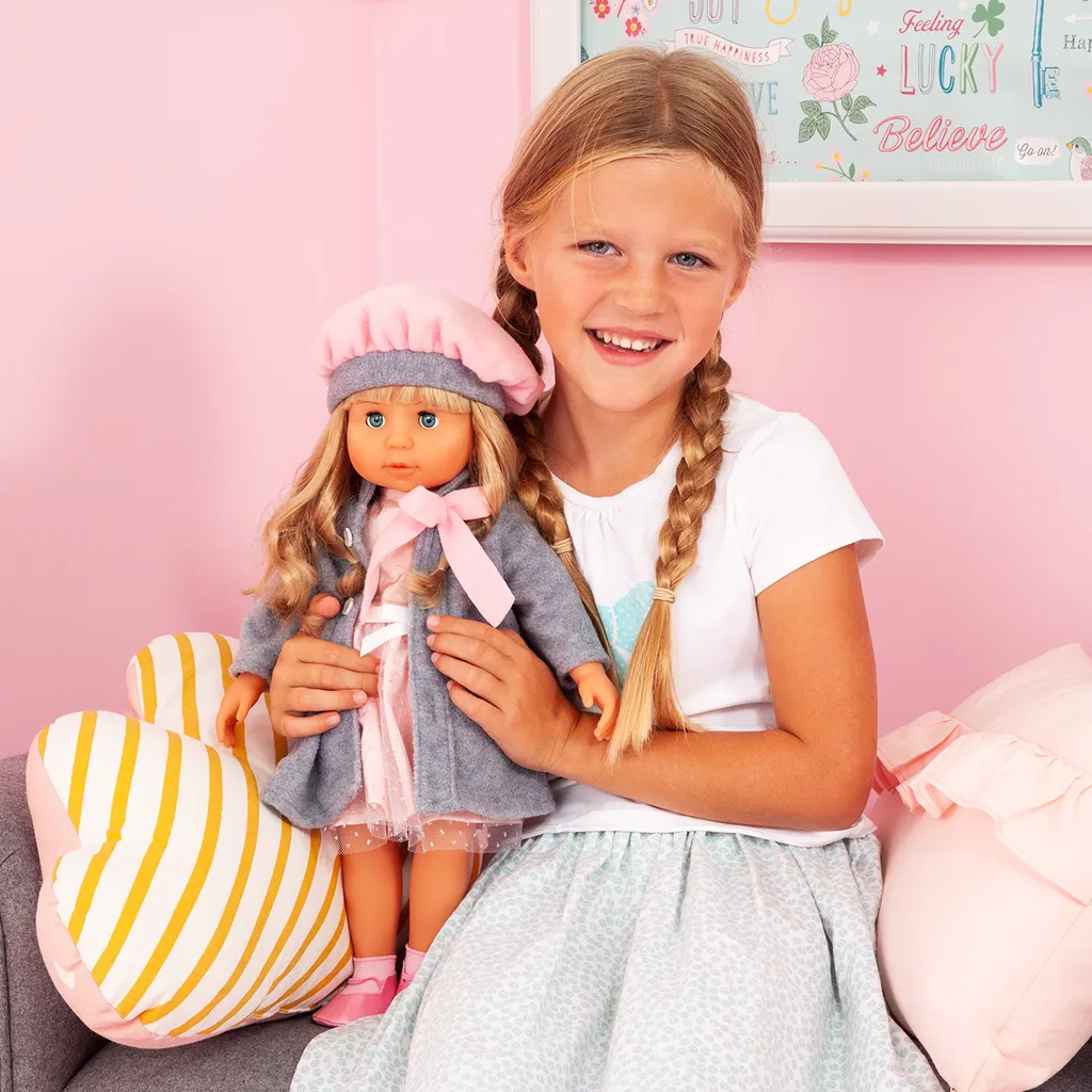 Bayer Design - Charlene Interactive Puppe Mit Haaren Und Zubehör, Sprechend, Grau, Rosa – Bild 3