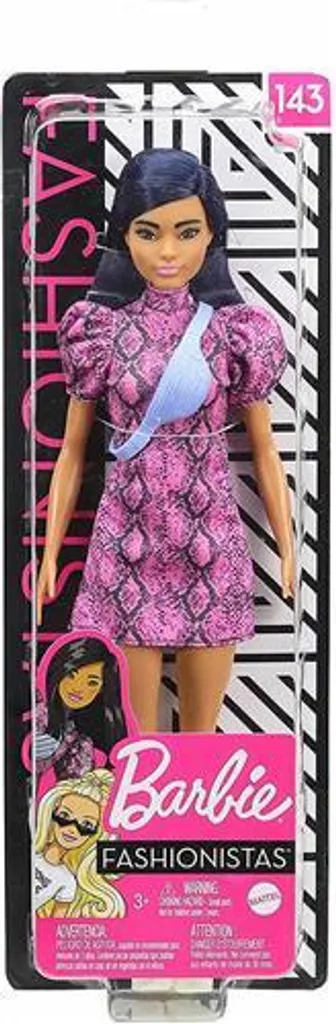 Barbie Fashionistas Puppe Im Schlangenmuster Kleid, Anziehpuppe, Modepuppe – Bild 9